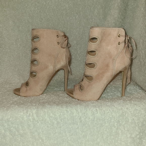 Shoedazzle Hydee Open Toe Bootie Heel Size 8.5 - Picture 6 of 14